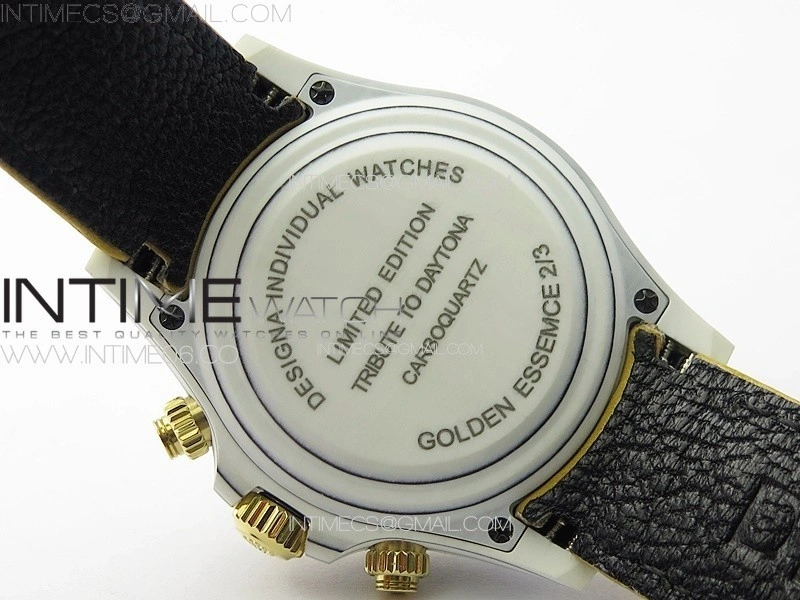 Daytona DIW White Carbon YG DIWF Best Edition Gold Dial on Black Nylon Strap A7750