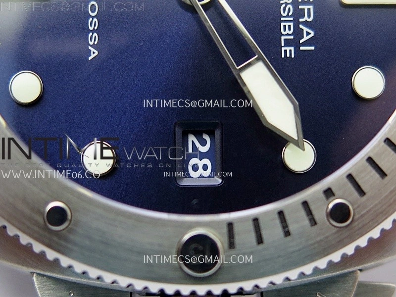 PAM1391 Submersible 44mm VSF 1:1 Best Edition Blue Dial on Blue Kevlar Composite Strap P900