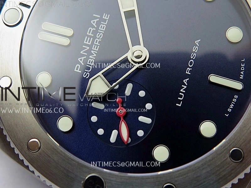 PAM1391 Submersible 44mm VSF 1:1 Best Edition Blue Dial on Blue Kevlar Composite Strap P900