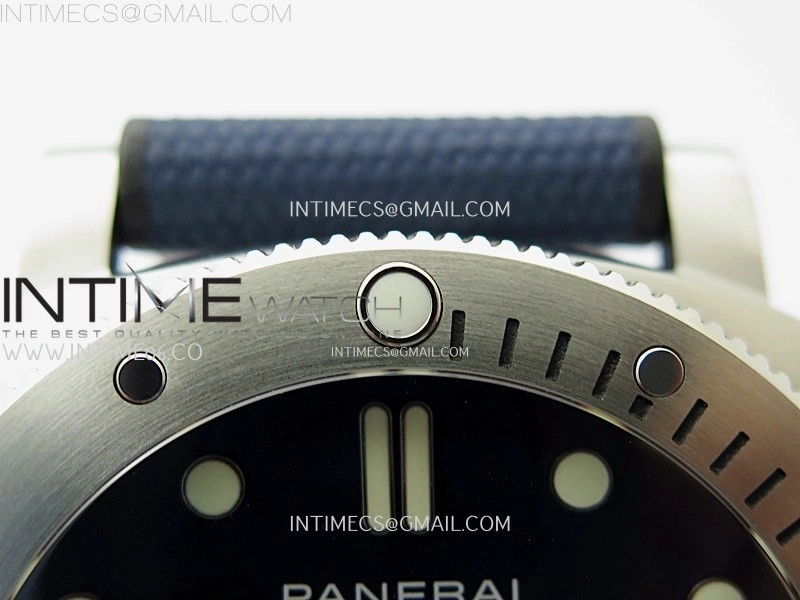 PAM1391 Submersible 44mm VSF 1:1 Best Edition Blue Dial on Blue Kevlar Composite Strap P900