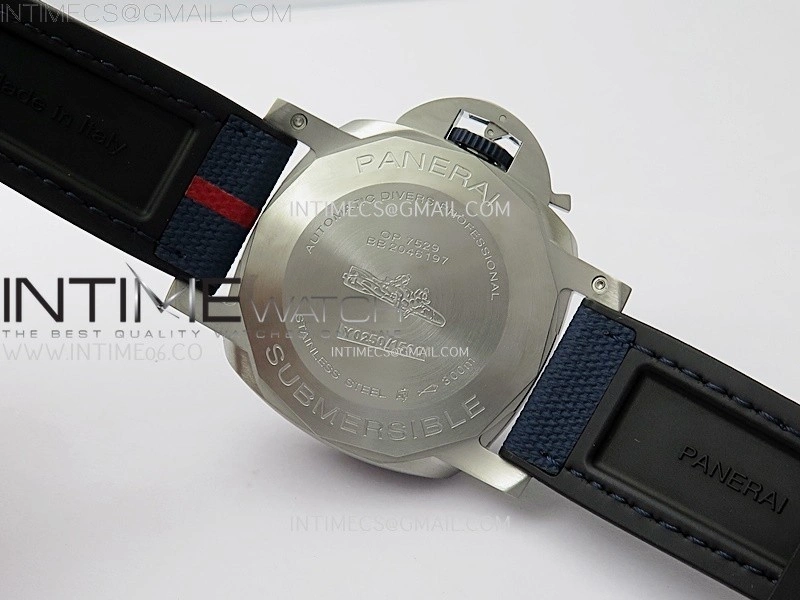PAM1391 Submersible 44mm VSF 1:1 Best Edition Blue Dial on Blue Kevlar Composite Strap P900