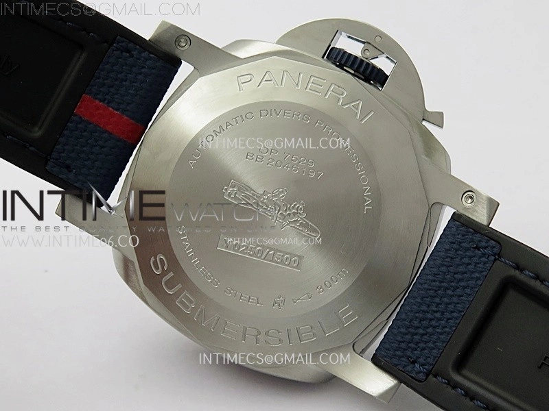 PAM1391 Submersible 44mm VSF 1:1 Best Edition Blue Dial on Blue Kevlar Composite Strap P900