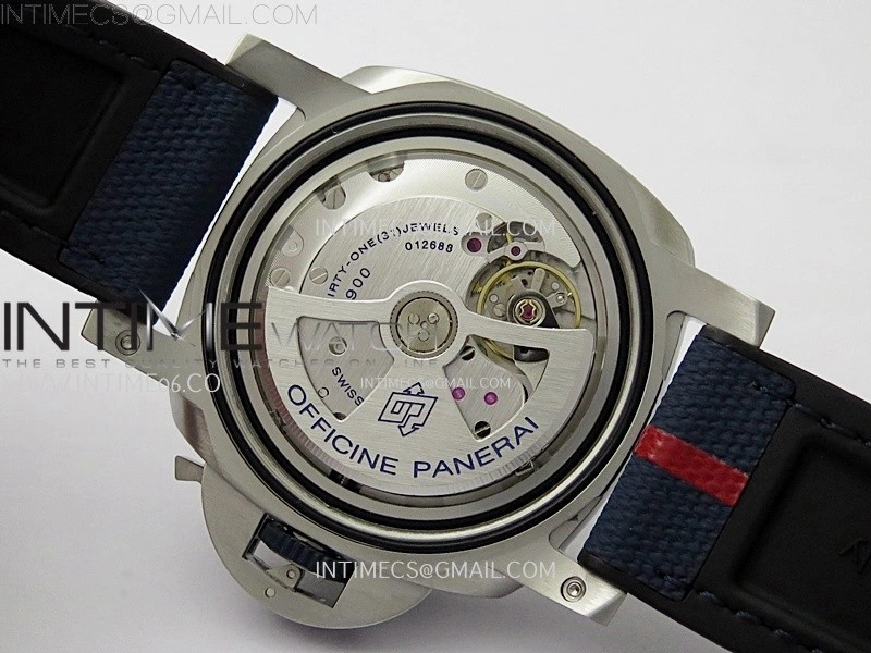 PAM1391 Submersible 44mm VSF 1:1 Best Edition Blue Dial on Blue Kevlar Composite Strap P900