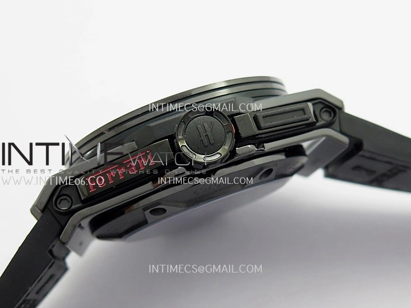 Hublot Big Bang Unico 44mm Carbon PVD HBBF 1:1 Best Edition Skeleton Dial Red Marker On Colors Gummy Strap A1280