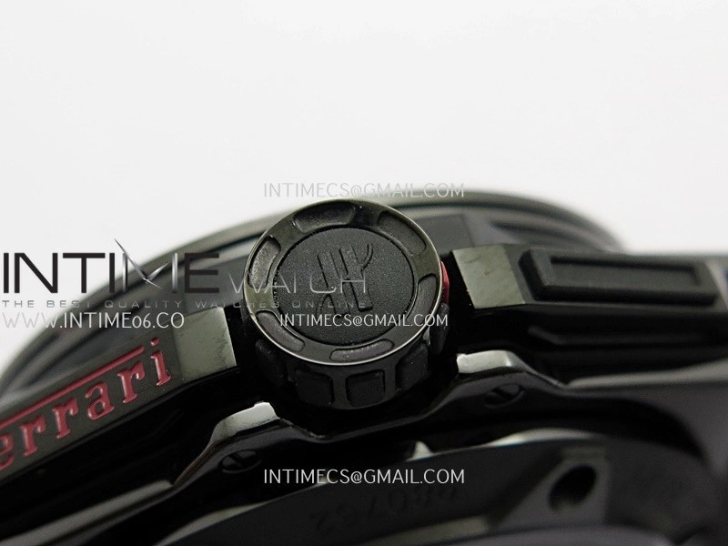 Hublot Big Bang Unico 44mm Carbon PVD HBBF 1:1 Best Edition Skeleton Dial Red Marker On Colors Gummy Strap A1280