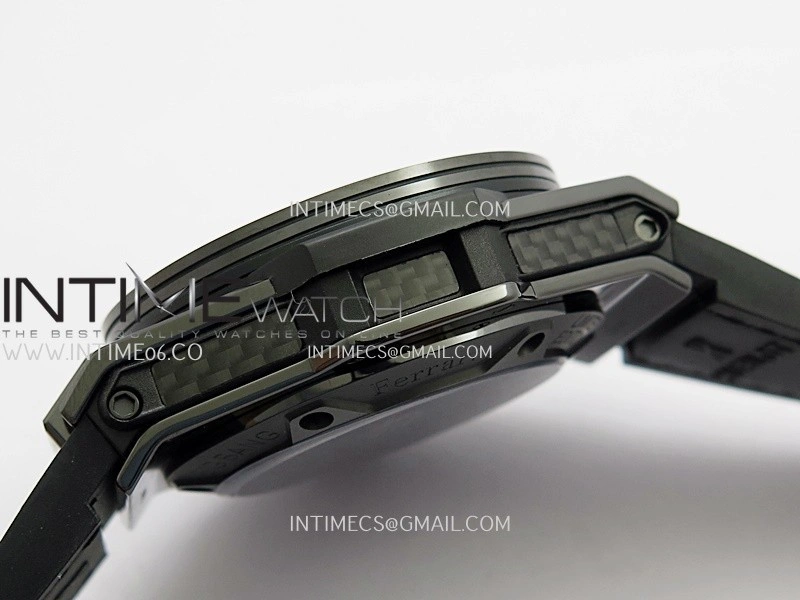 Hublot Big Bang Unico 44mm Carbon PVD HBBF 1:1 Best Edition Skeleton Dial Red Marker On Colors Gummy Strap A1280