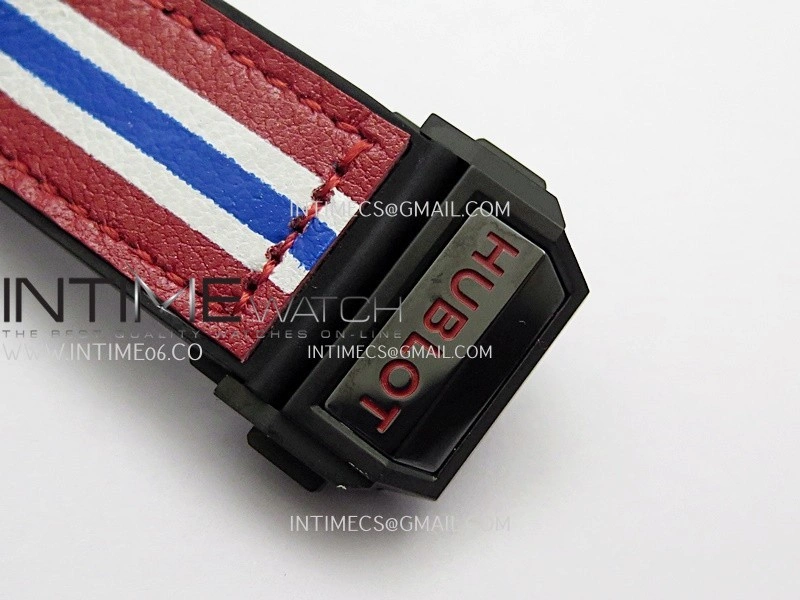 Hublot Big Bang Unico 44mm Carbon PVD HBBF 1:1 Best Edition Skeleton Dial Red Marker On Colors Gummy Strap A1280