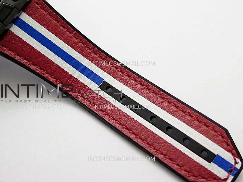 Hublot Big Bang Unico 44mm Carbon PVD HBBF 1:1 Best Edition Skeleton Dial Red Marker On Colors Gummy Strap A1280