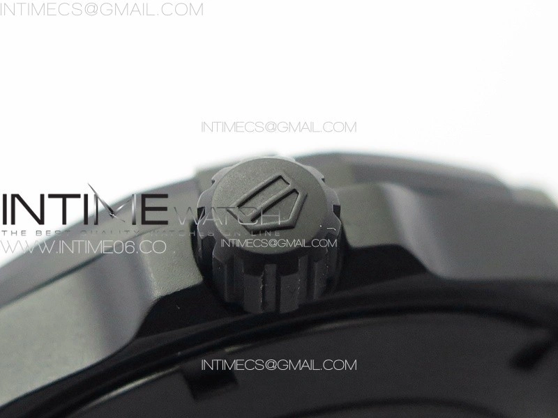 Aquaracer Calibre 5 PVD 41mm TARF 1:1 Best Edition Carbon Yellow Dial on Black Nylon Strap SW200
