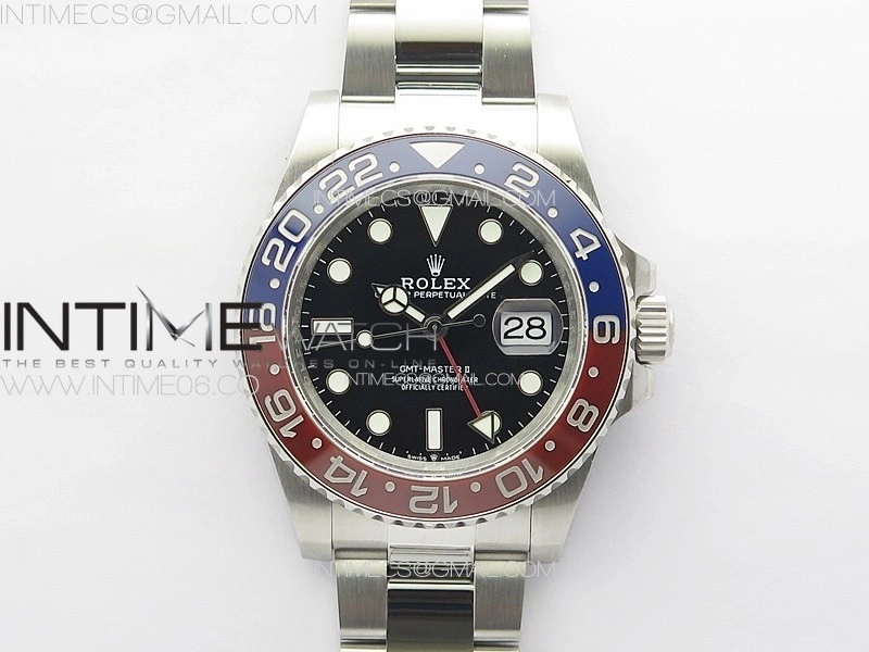 GMT-Master II 126710 Red Blue Ceramic Bezel 904L SS GMF 1:1 Best Edition Black Dial on 904L Oyster Bracelet VR3285 V5