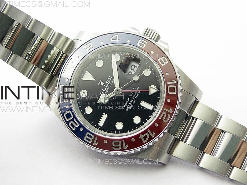 GMT-Master II 126710 Red Blue Ceramic Bezel 904L SS GMF 1:1 Best Edition Black Dial on 904L Oyster Bracelet VR3285 V5