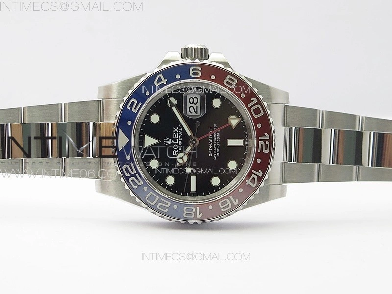 GMT-Master II 126710 Red Blue Ceramic Bezel 904L SS GMF 1:1 Best Edition Black Dial on 904L Oyster Bracelet VR3285 V5