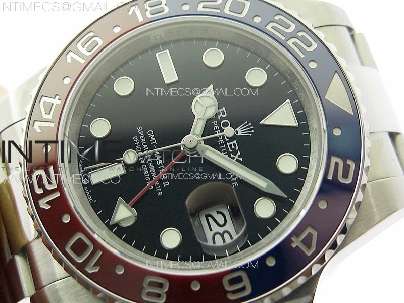 GMT-Master II 126710 Red Blue Ceramic Bezel 904L SS GMF 1:1 Best Edition Black Dial on 904L Oyster Bracelet VR3285 V5
