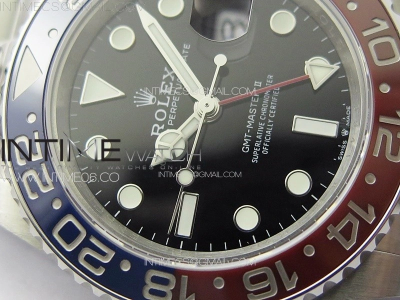 GMT-Master II 126710 Red Blue Ceramic Bezel 904L SS GMF 1:1 Best Edition Black Dial on 904L Oyster Bracelet VR3285 V5