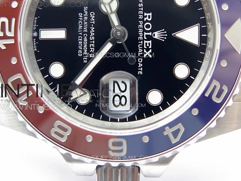 GMT-Master II 126710 Red Blue Ceramic Bezel 904L SS GMF 1:1 Best Edition Black Dial on 904L Oyster Bracelet VR3285 V5