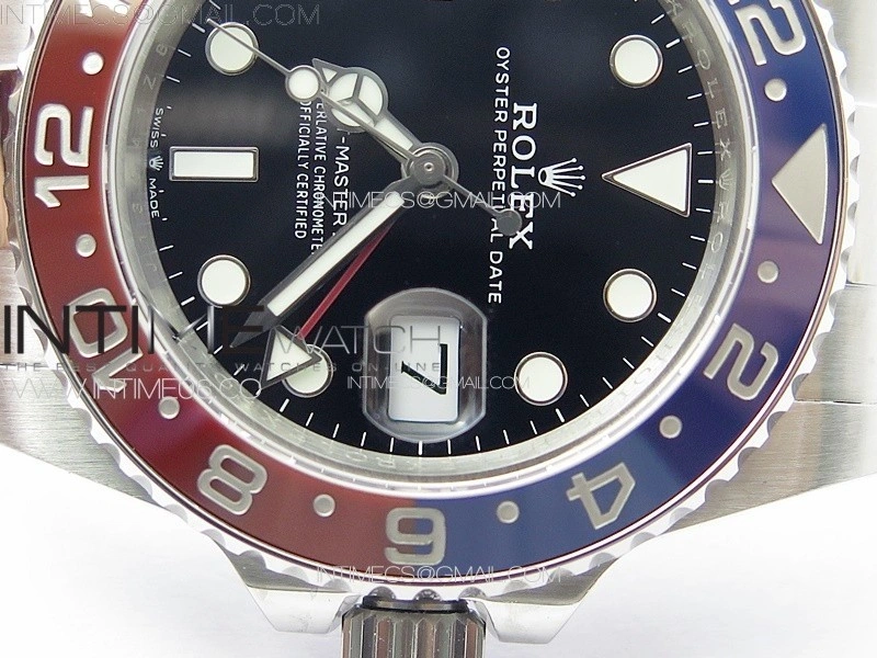 GMT-Master II 126710 Red Blue Ceramic Bezel 904L SS GMF 1:1 Best Edition Black Dial on 904L Oyster Bracelet VR3285 V5