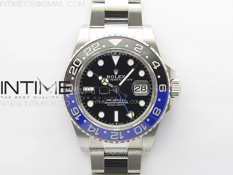 GMT-Master II 126710 Black Blue Ceramic Bezel 904L SS GMF 1:1 Best Edition Black Dial on 904L Oyster Bracelet VR3285 V5