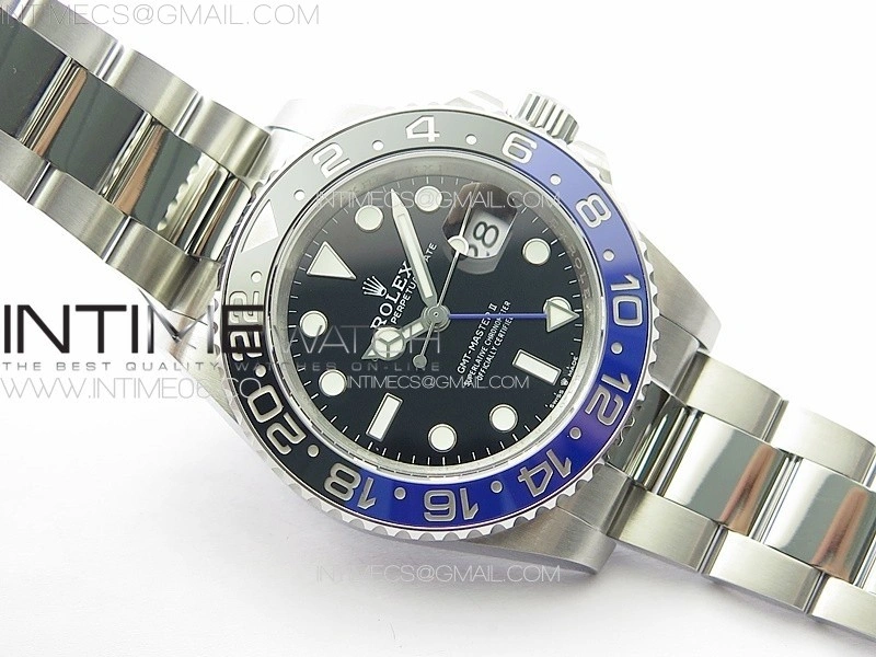 GMT-Master II 126710 Black Blue Ceramic Bezel 904L SS GMF 1:1 Best Edition Black Dial on 904L Oyster Bracelet VR3285 V5