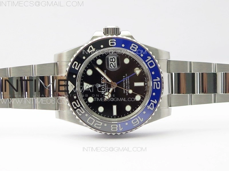 GMT-Master II 126710 Black Blue Ceramic Bezel 904L SS GMF 1:1 Best Edition Black Dial on 904L Oyster Bracelet VR3285 V5