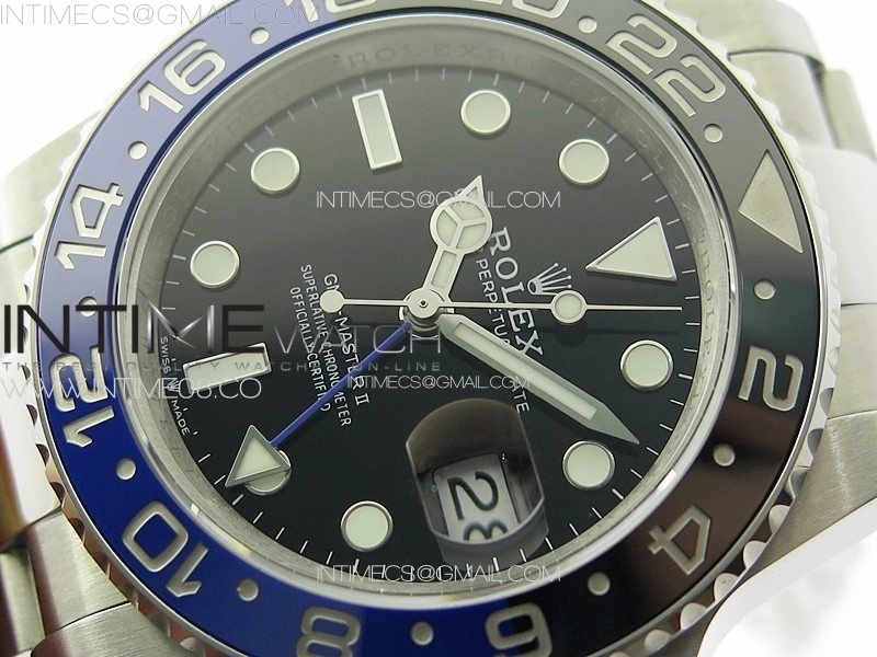 GMT-Master II 126710 Black Blue Ceramic Bezel 904L SS GMF 1:1 Best Edition Black Dial on 904L Oyster Bracelet VR3285 V5