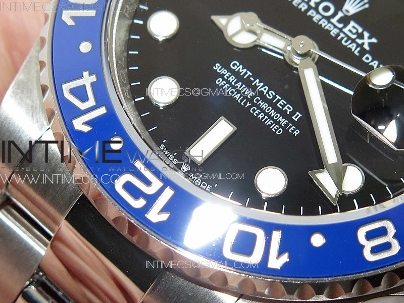 GMT-Master II 126710 Black Blue Ceramic Bezel 904L SS GMF 1:1 Best Edition Black Dial on 904L Oyster Bracelet VR3285 V5
