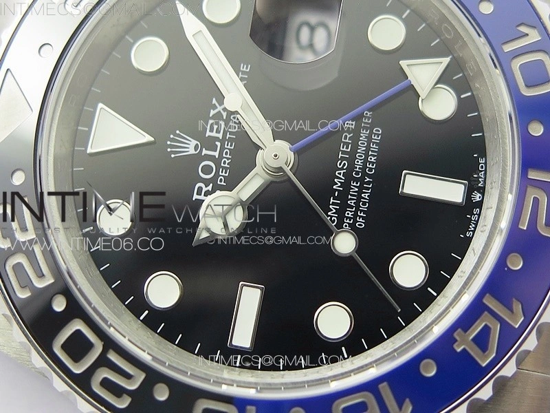 GMT-Master II 126710 Black Blue Ceramic Bezel 904L SS GMF 1:1 Best Edition Black Dial on 904L Oyster Bracelet VR3285 V5