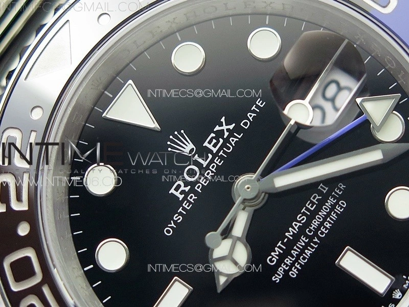 GMT-Master II 126710 Black Blue Ceramic Bezel 904L SS GMF 1:1 Best Edition Black Dial on 904L Oyster Bracelet VR3285 V5