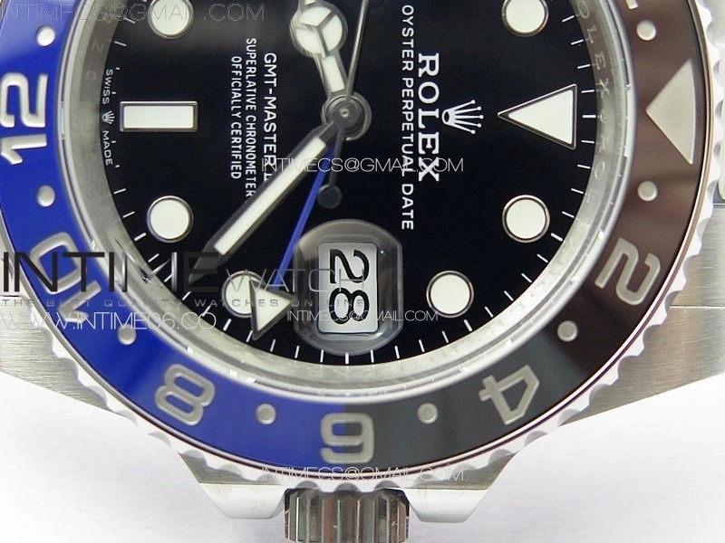 GMT-Master II 126710 Black Blue Ceramic Bezel 904L SS GMF 1:1 Best Edition Black Dial on 904L Oyster Bracelet VR3285 V5