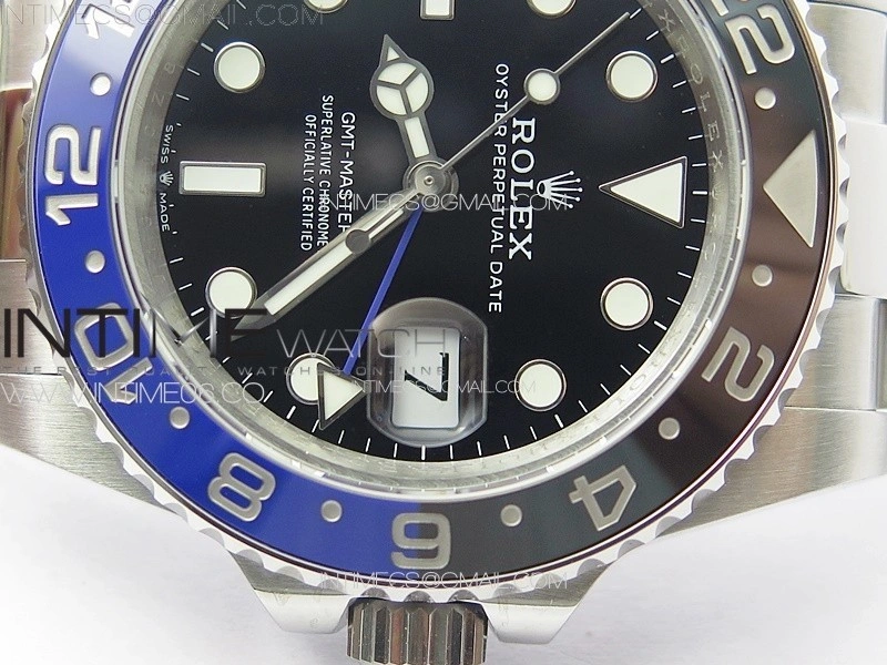 GMT-Master II 126710 Black Blue Ceramic Bezel 904L SS GMF 1:1 Best Edition Black Dial on 904L Oyster Bracelet VR3285 V5