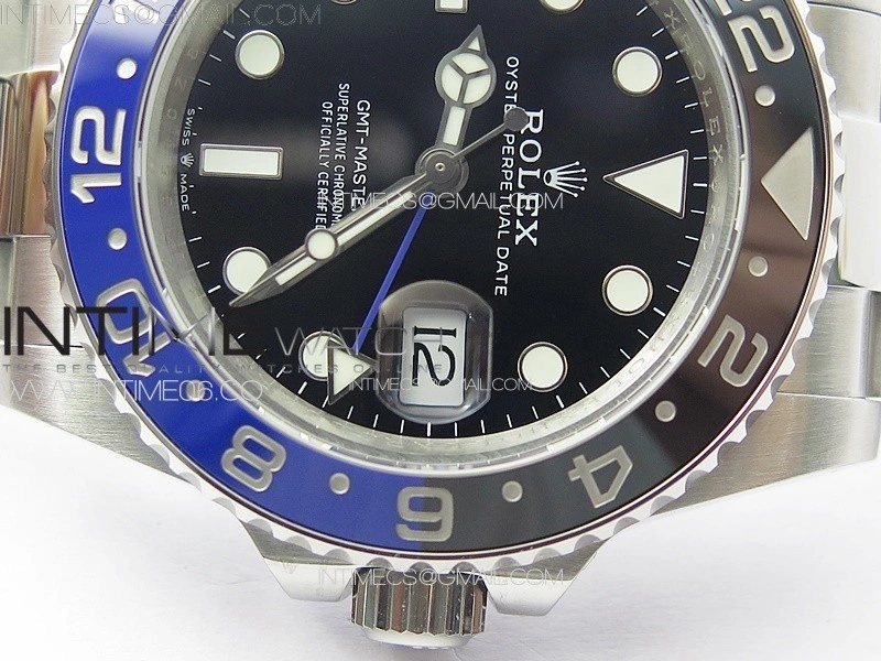 GMT-Master II 126710 Black Blue Ceramic Bezel 904L SS GMF 1:1 Best Edition Black Dial on 904L Oyster Bracelet VR3285 V5