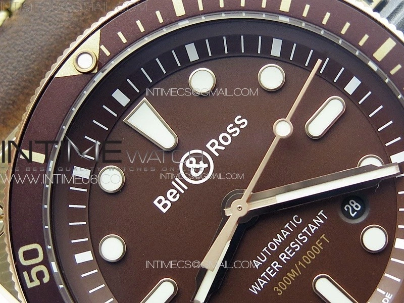 BR 03-92 Diver Ceramic Bezel Bronze B12 1:1 Best Edition Brown Dial on Brown Leather Strap MIYOTA 9015