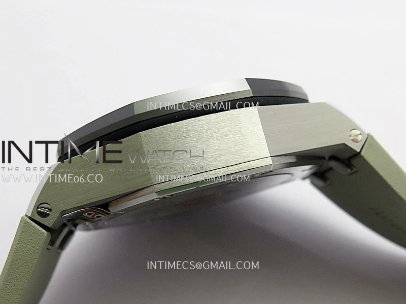 Royal Oak Offshore 43mm 26420 Ceramic Bezel SS DDF 1:1 Smoke Light Brown Dial On Gray Rubber Strap DD4401 Super Clone