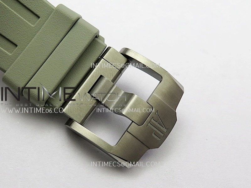 Royal Oak Offshore 43mm 26420 Ceramic Bezel SS DDF 1:1 Smoke Light Brown Dial On Gray Rubber Strap DD4401 Super Clone