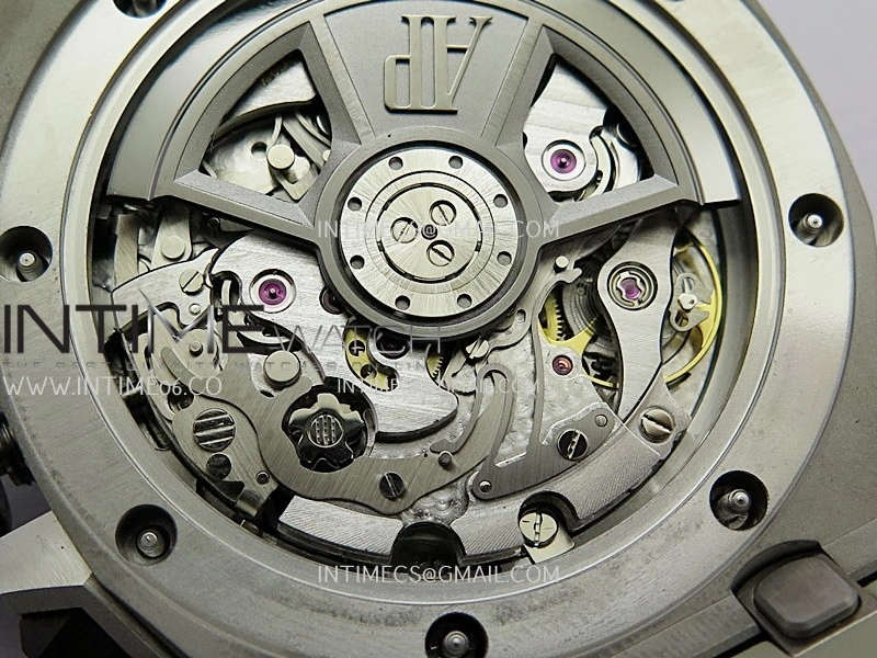 Royal Oak Offshore 43mm 26420 Ceramic Bezel SS DDF 1:1 Smoke Light Brown Dial On Gray Rubber Strap DD4401 Super Clone