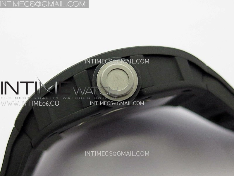 RM055 Black Ceramic Black Inner Bezel APSF 1:1 Best Edition On Black Rubber Strap RMUL2 Super Clone