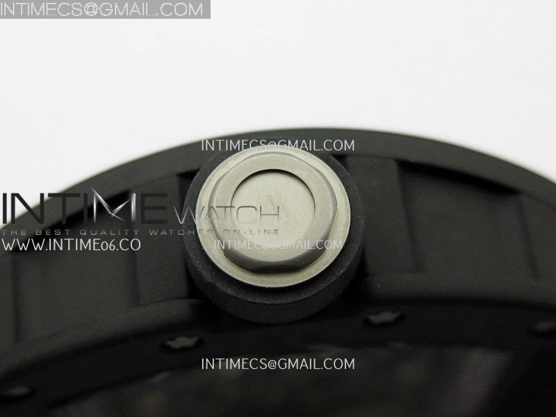 RM055 Black Ceramic Black Inner Bezel APSF 1:1 Best Edition On Black Rubber Strap RMUL2 Super Clone