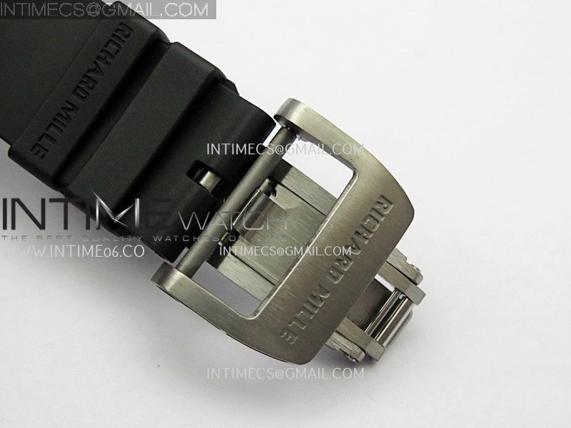 RM055 Black Ceramic Black Inner Bezel APSF 1:1 Best Edition On Black Rubber Strap RMUL2 Super Clone