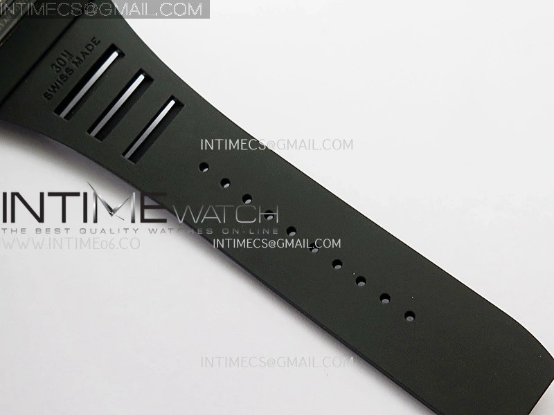 RM055 Black Ceramic Black Inner Bezel APSF 1:1 Best Edition On Black Rubber Strap RMUL2 Super Clone