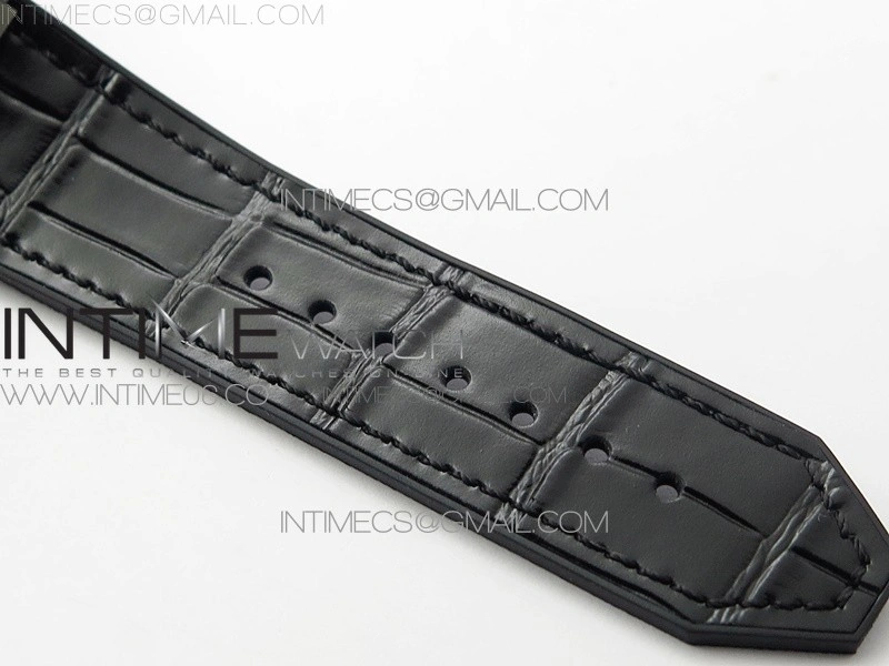 Classic Fusion 42mm SS Paved Diamonds Bezel B50F Black Dial On Black Gummy Strap A2892