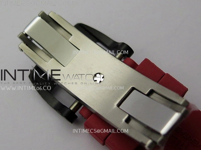RM055 Black Ceramic Red Inner RMF Best Edition Skeleton Dial On Red Rubber Strap RMUL2 Super Clone
