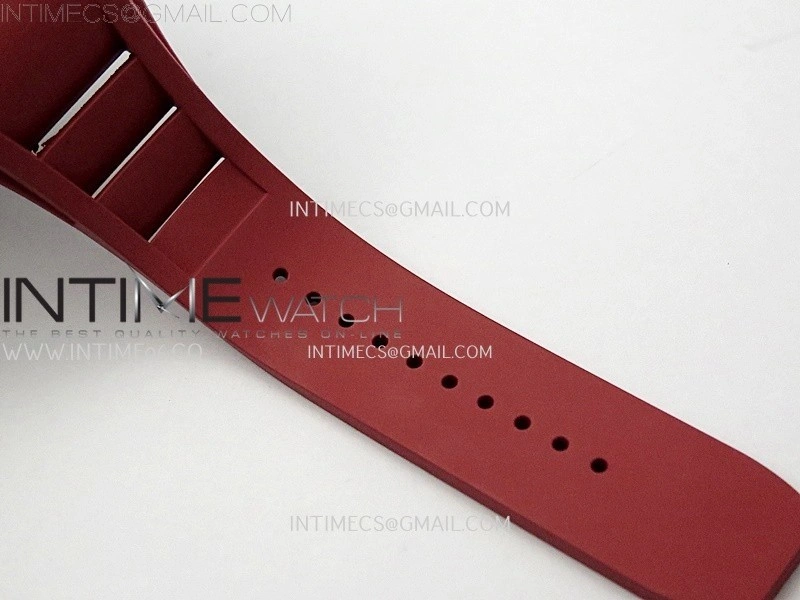 RM055 Black Ceramic Red Inner RMF Best Edition Skeleton Dial On Red Rubber Strap RMUL2 Super Clone