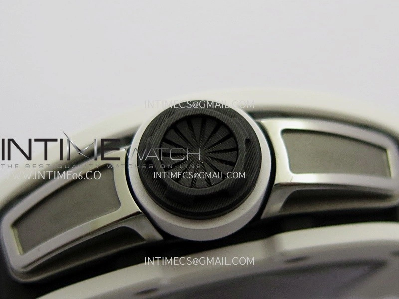 RM061 White Ceramic Umi Office 1:1 Best Edition Green skeleton White Rubber Strap RMUL2 Super Clone