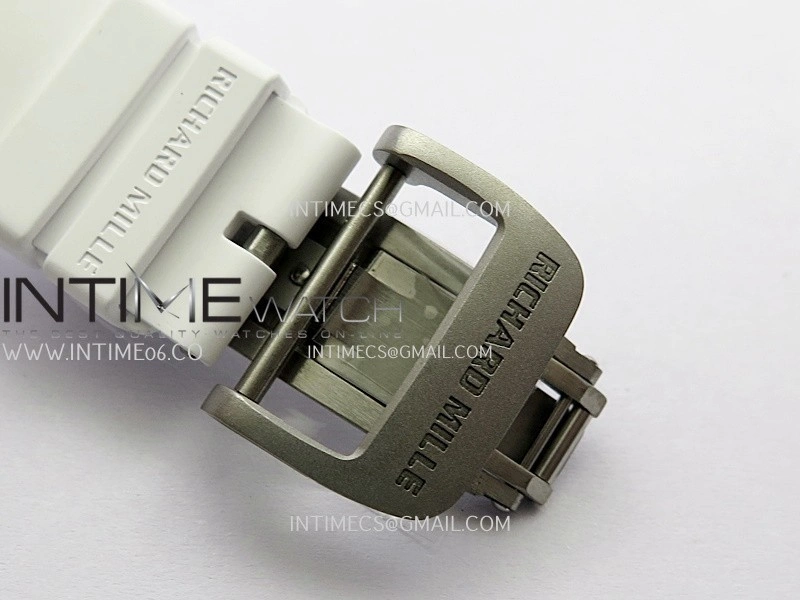 RM061 White Ceramic Umi Office 1:1 Best Edition Green skeleton White Rubber Strap RMUL2 Super Clone