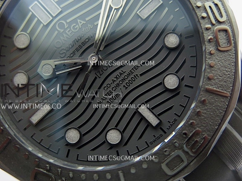 Seamaster Diver 300M Black Ceramic V4 VSF 1:1 Best Edition Black Dial On Black Rubber Strap Super Clone Asian 8806