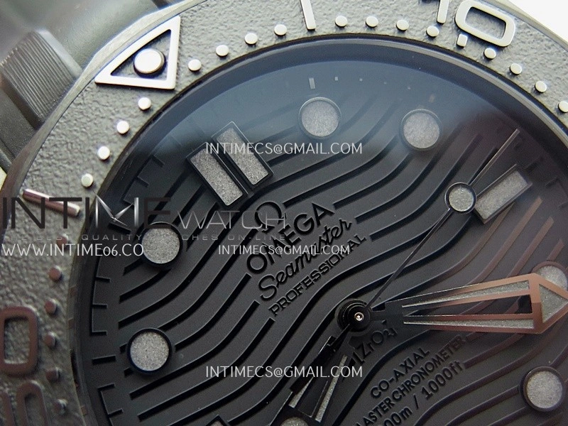 Seamaster Diver 300M Black Ceramic V4 VSF 1:1 Best Edition Black Dial On Black Rubber Strap Super Clone Asian 8806