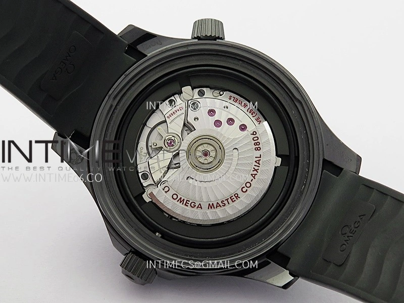 Seamaster Diver 300M Black Ceramic V4 VSF 1:1 Best Edition Black Dial On Black Rubber Strap Super Clone Asian 8806