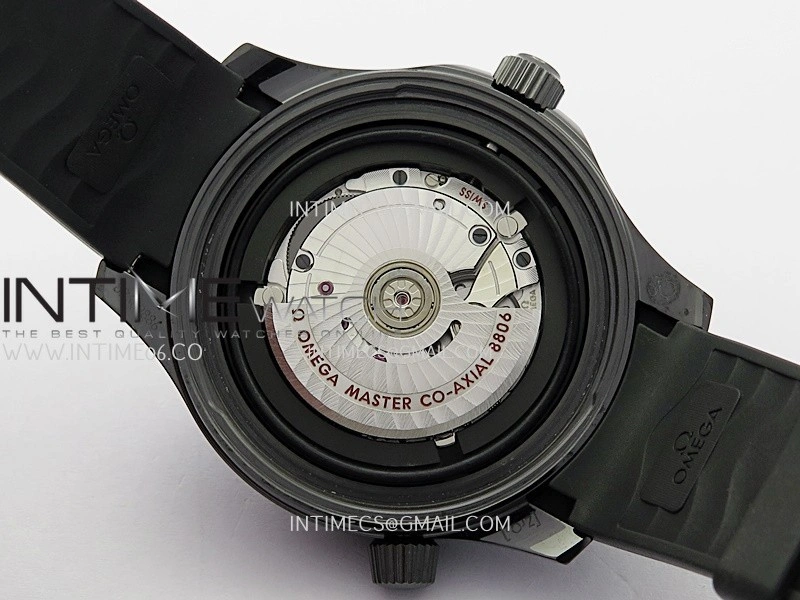Seamaster Diver 300M Black Ceramic V4 VSF 1:1 Best Edition Black Dial On Black Rubber Strap Super Clone Asian 8806