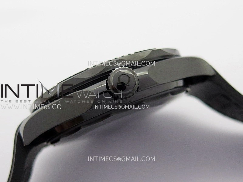 Seamaster Diver 300M Black Ceramic DLC ORF 1:1 Best Edition Black Dial On Black Rubber Strap Super Clone Asian 8806