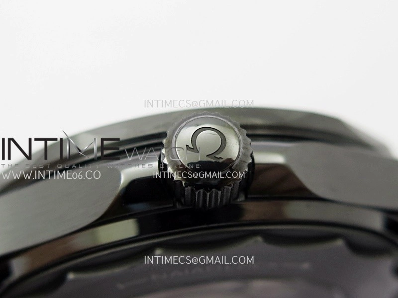 Seamaster Diver 300M Black Ceramic DLC ORF 1:1 Best Edition Black Dial On Black Rubber Strap Super Clone Asian 8806