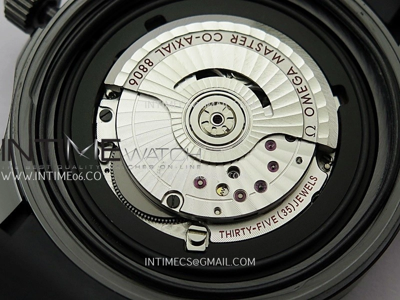 Seamaster Diver 300M Black Ceramic DLC ORF 1:1 Best Edition Black Dial On Black Rubber Strap Super Clone Asian 8806